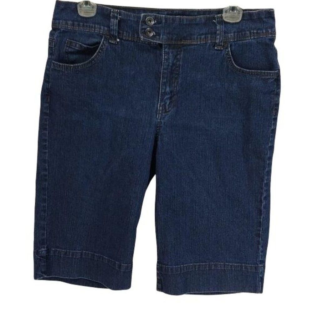 Code Bleu Blue Jean Bermuda Long Denim‎ Shorts Size 10